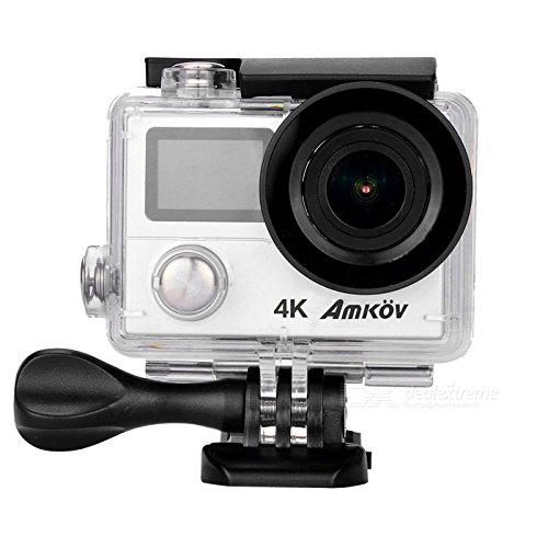 AMKOV amk8000s Kit de Camera de acción WiFi 1080P/60fps Plata