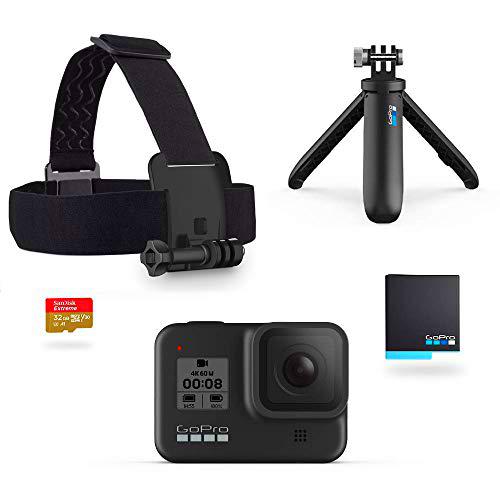 GoPro Kit HERO8 Black - incluye Shorty, correa para la cabeza