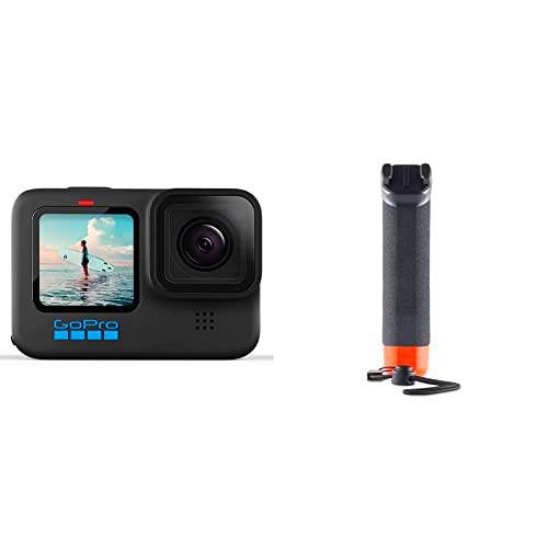 GoPro HERO10 Black - Cámara de acción a Prueba de Agua con LCD Frontal y Pantallas traseras táctiles,&amp; The Handler (empuñadura Flotante)