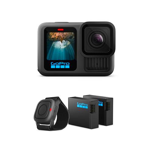 GoPro Paquete de acción HERO13 Black: Incluye 2 baterías Enduro y Mando a Distancia con Obturador Sumergible