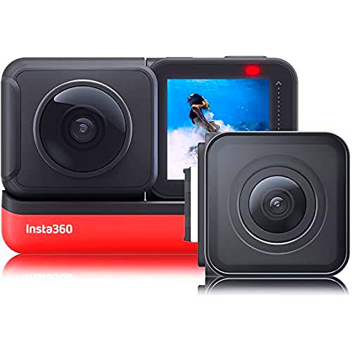 Insta360 ONE R Twin Edition - Cámara deportiva,Color negro y rojo, 4K, USB